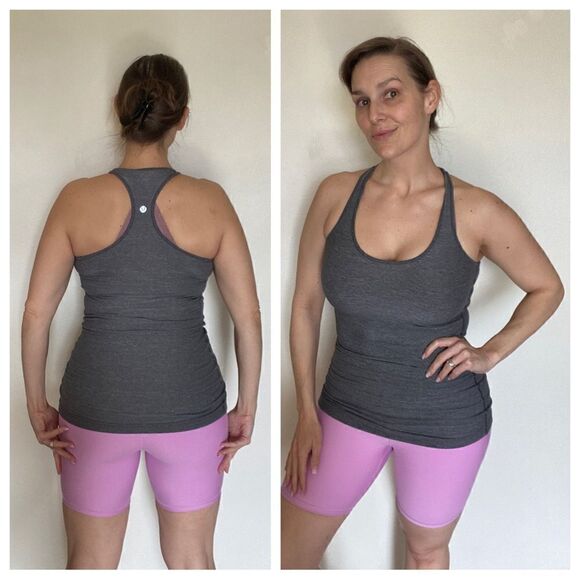 Lululemon Cool Racer Back Tank Top CRB Heather Gray 6 - Picture 1 of 12